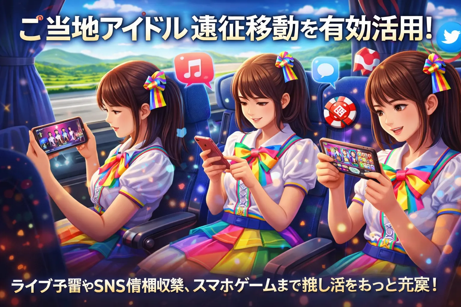 ご当地アイドルの推し活|移動時間を賢く使う方法まとめ