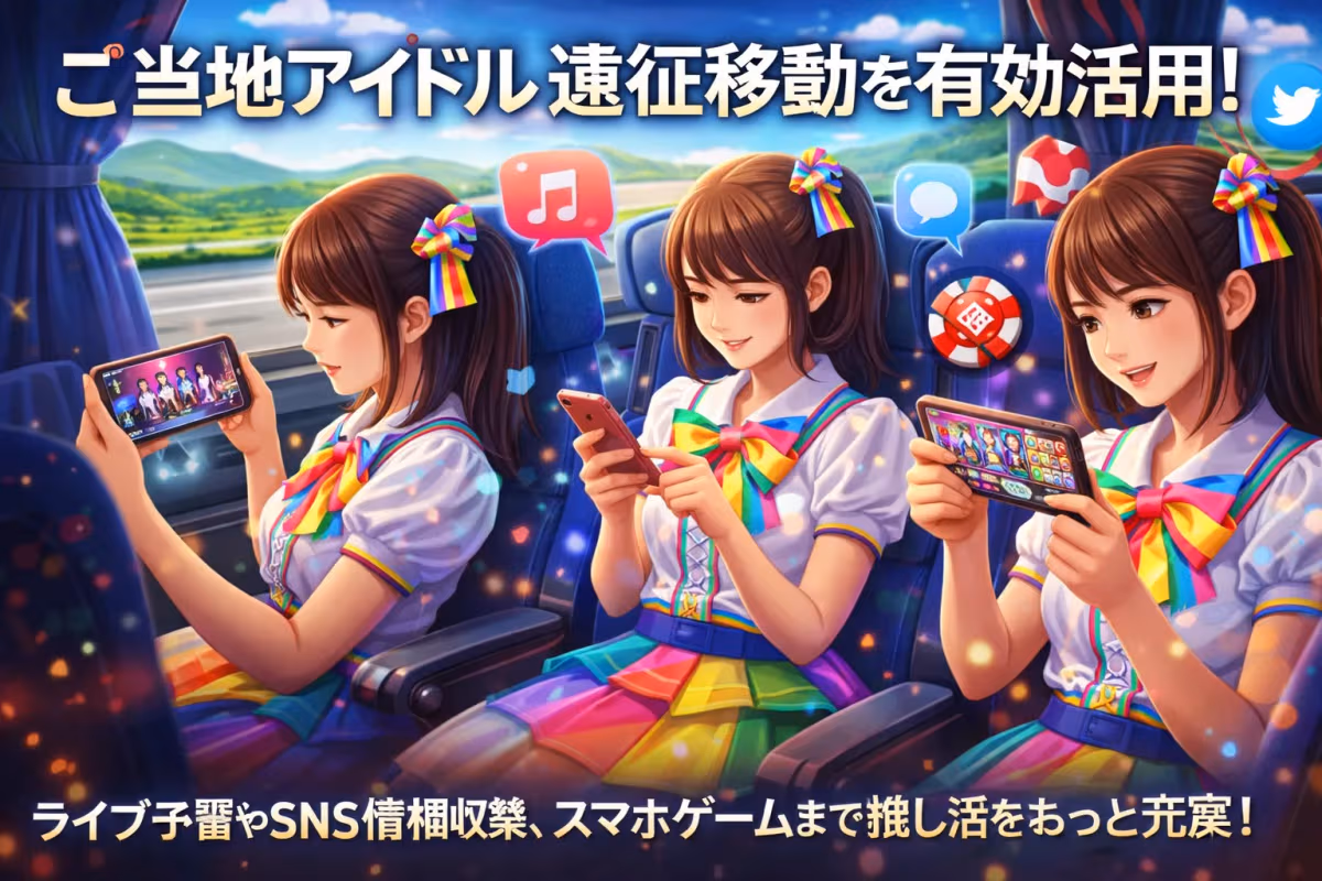 ご当地アイドルの推し活|移動時間を賢く使う方法まとめ